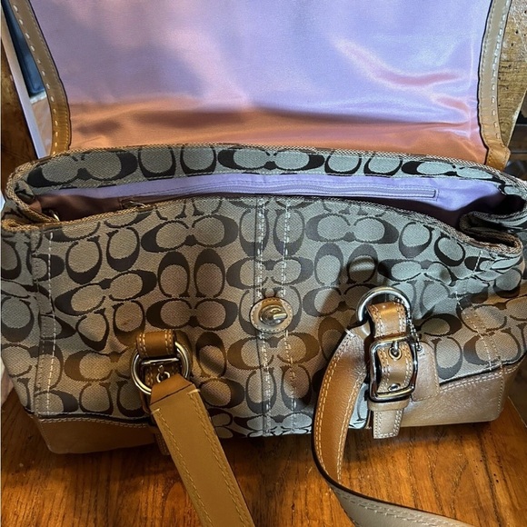 Coach Brown Signature Shoulder Bag - Picture 9 of 15